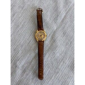 LA Express Skeleton Dial Watch-it Japan Mvmnt W/ Genuine Leather Band